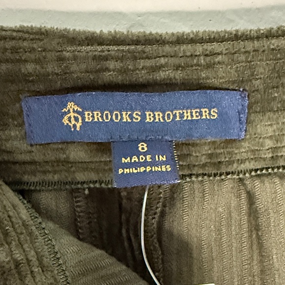 Brooks Brothers Dark Green Corduroy Mini Skirt - Picture 2 of 7